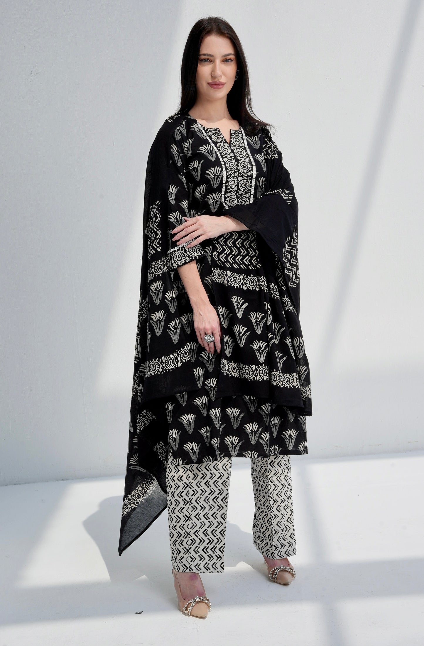 Charcoal Kurta Set