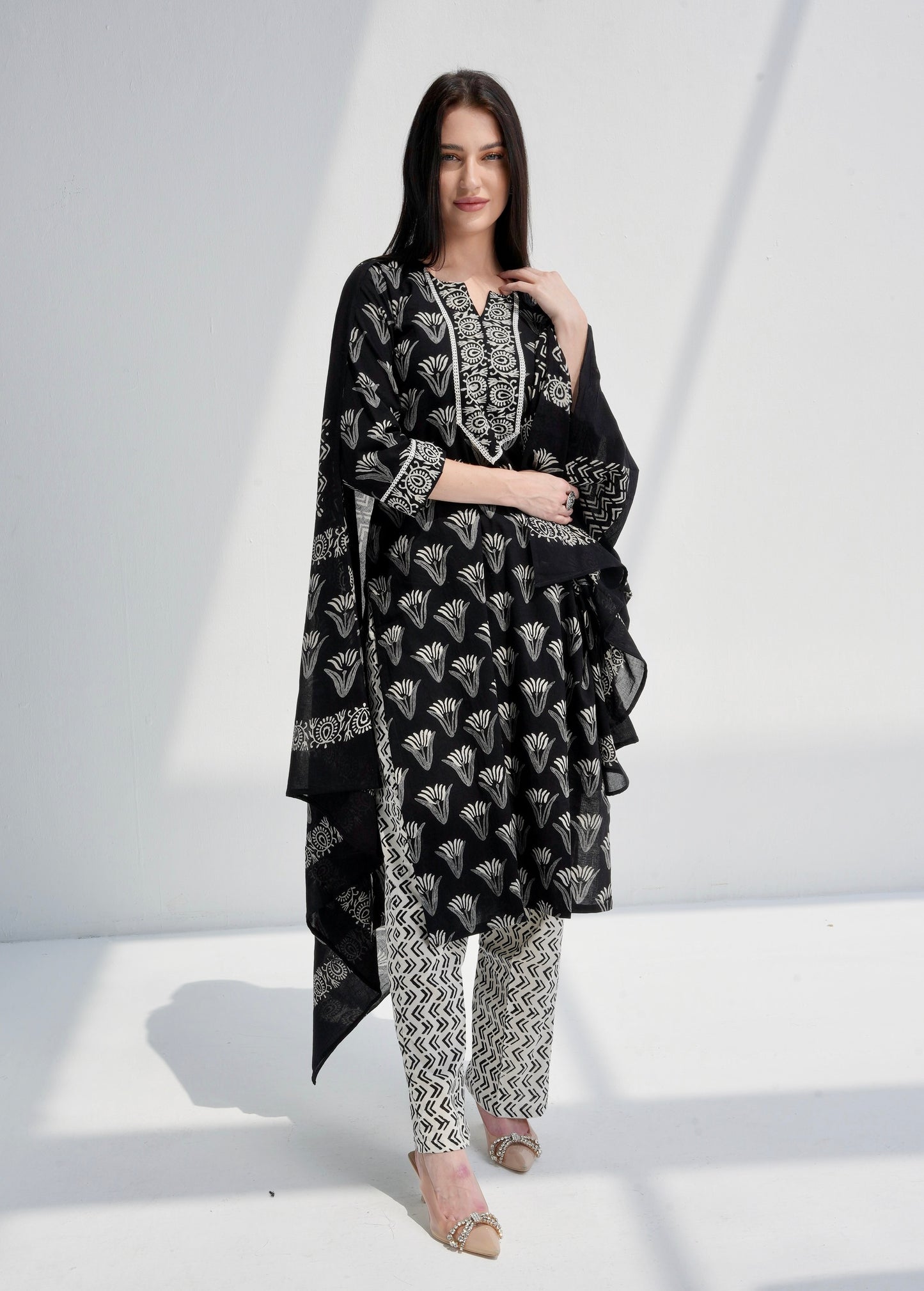Charcoal Kurta Set