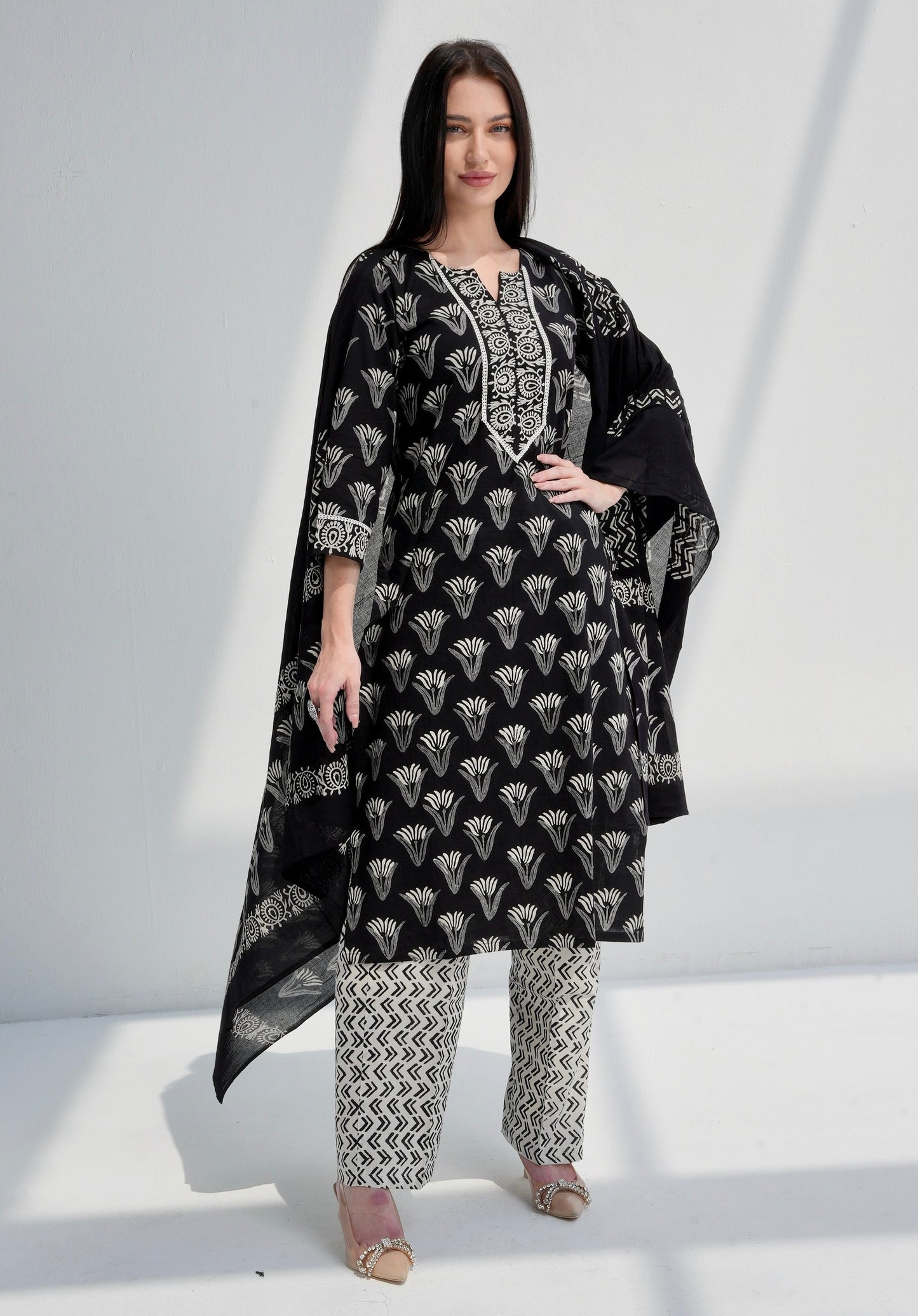 Charcoal Kurta Set