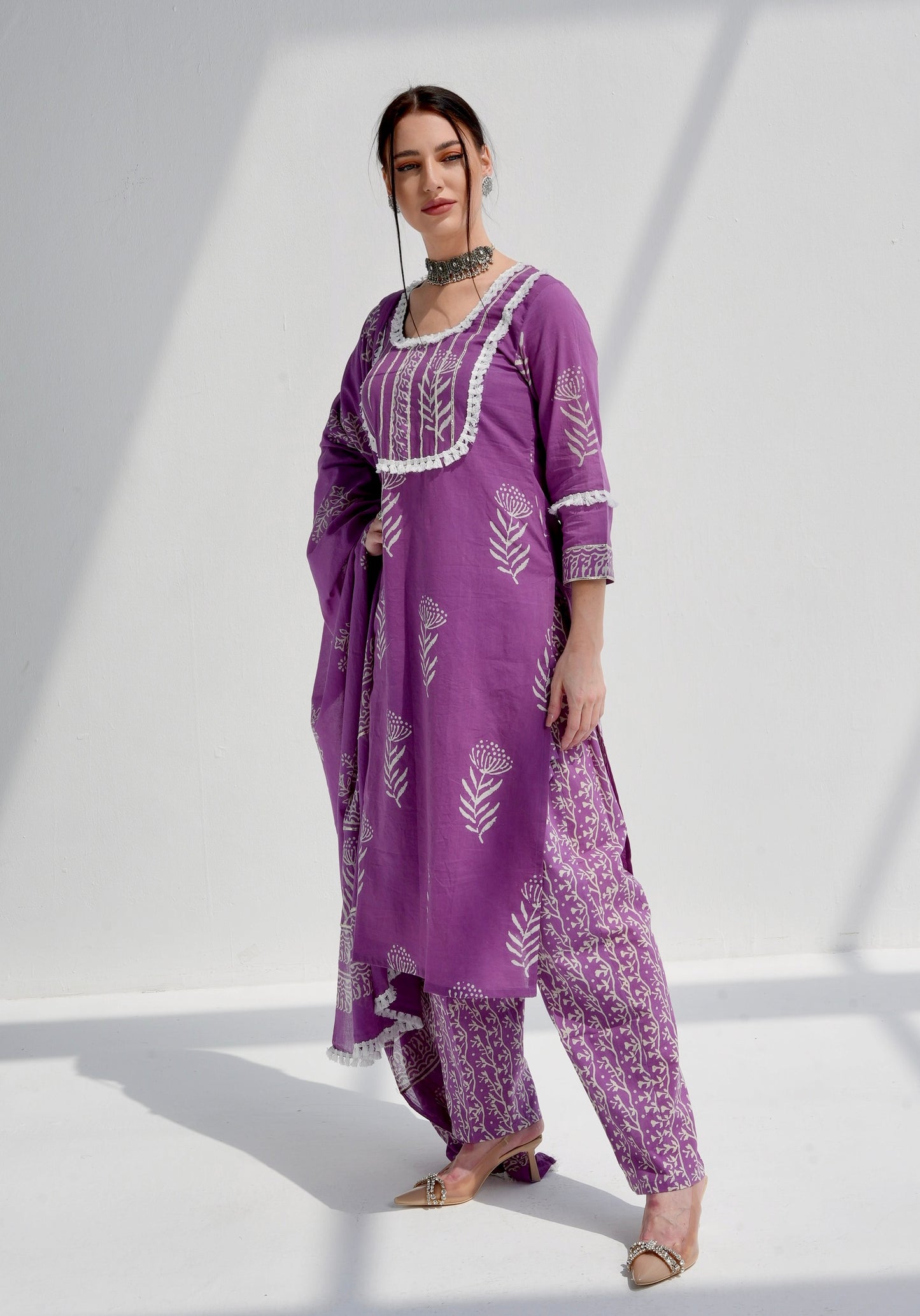 Plum Kurta set