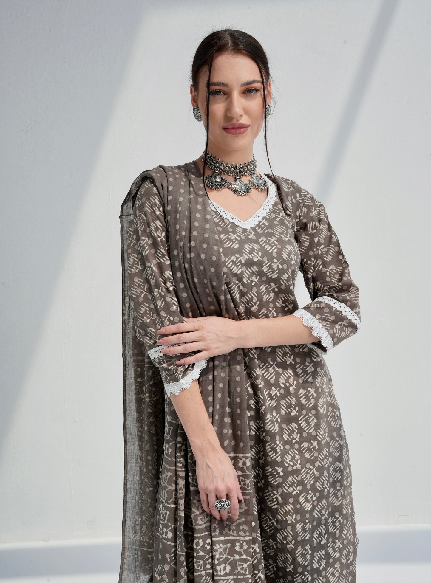Khaki Kurta Set