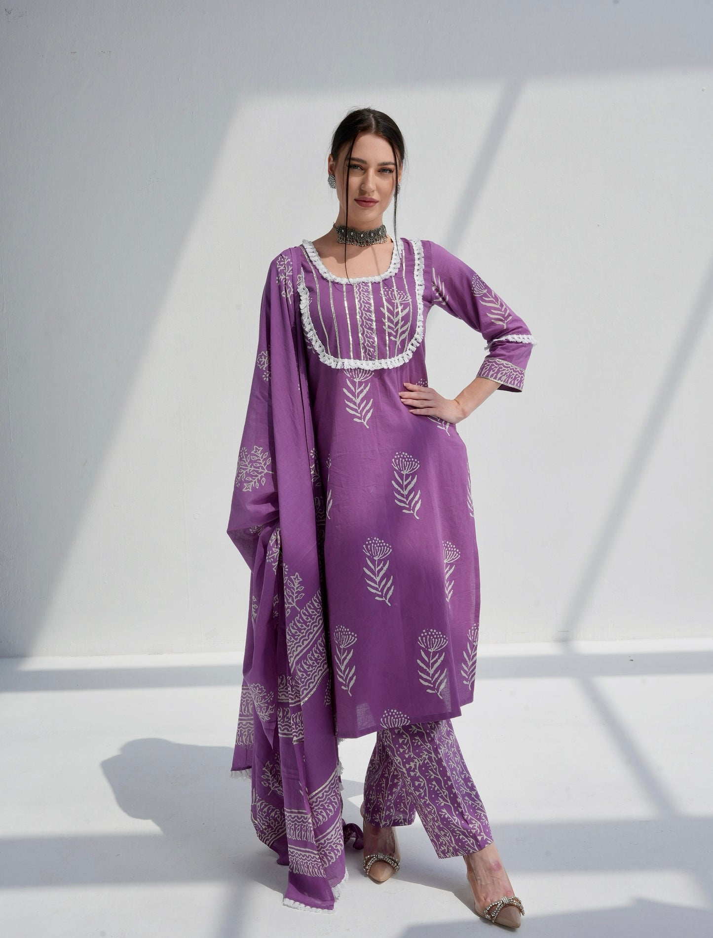 Plum Kurta set