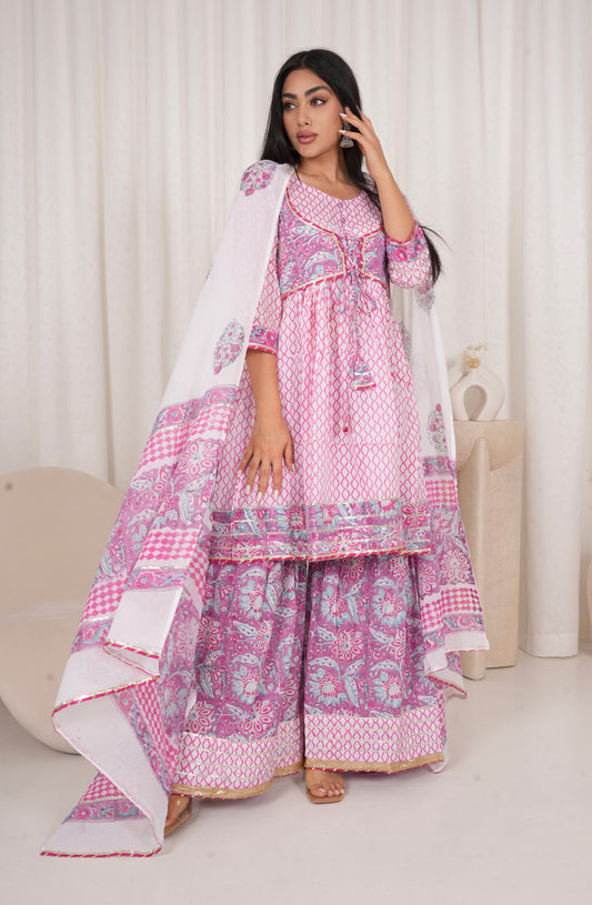 Pink Choli Gharara