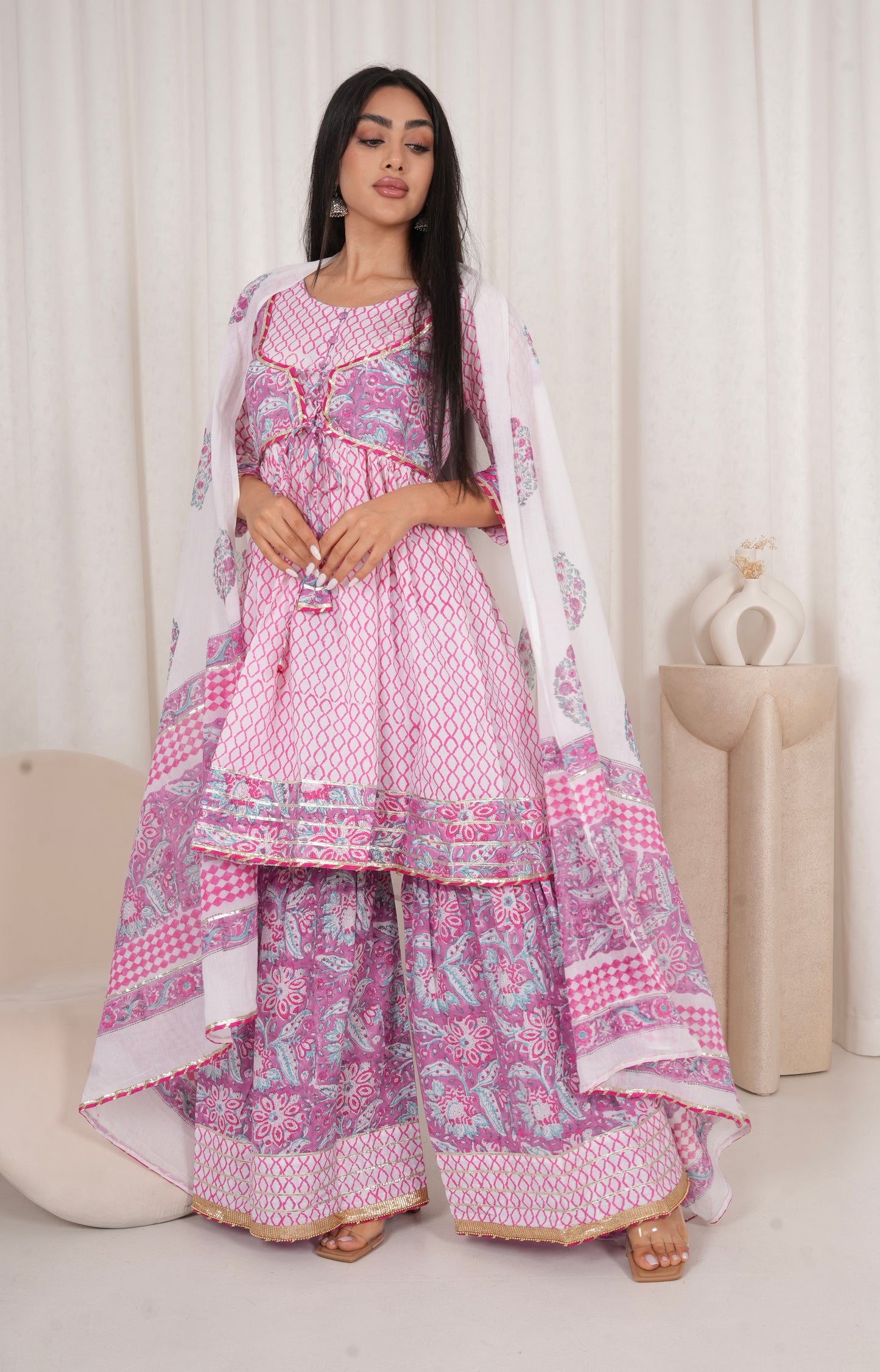 Pink Choli Gharara